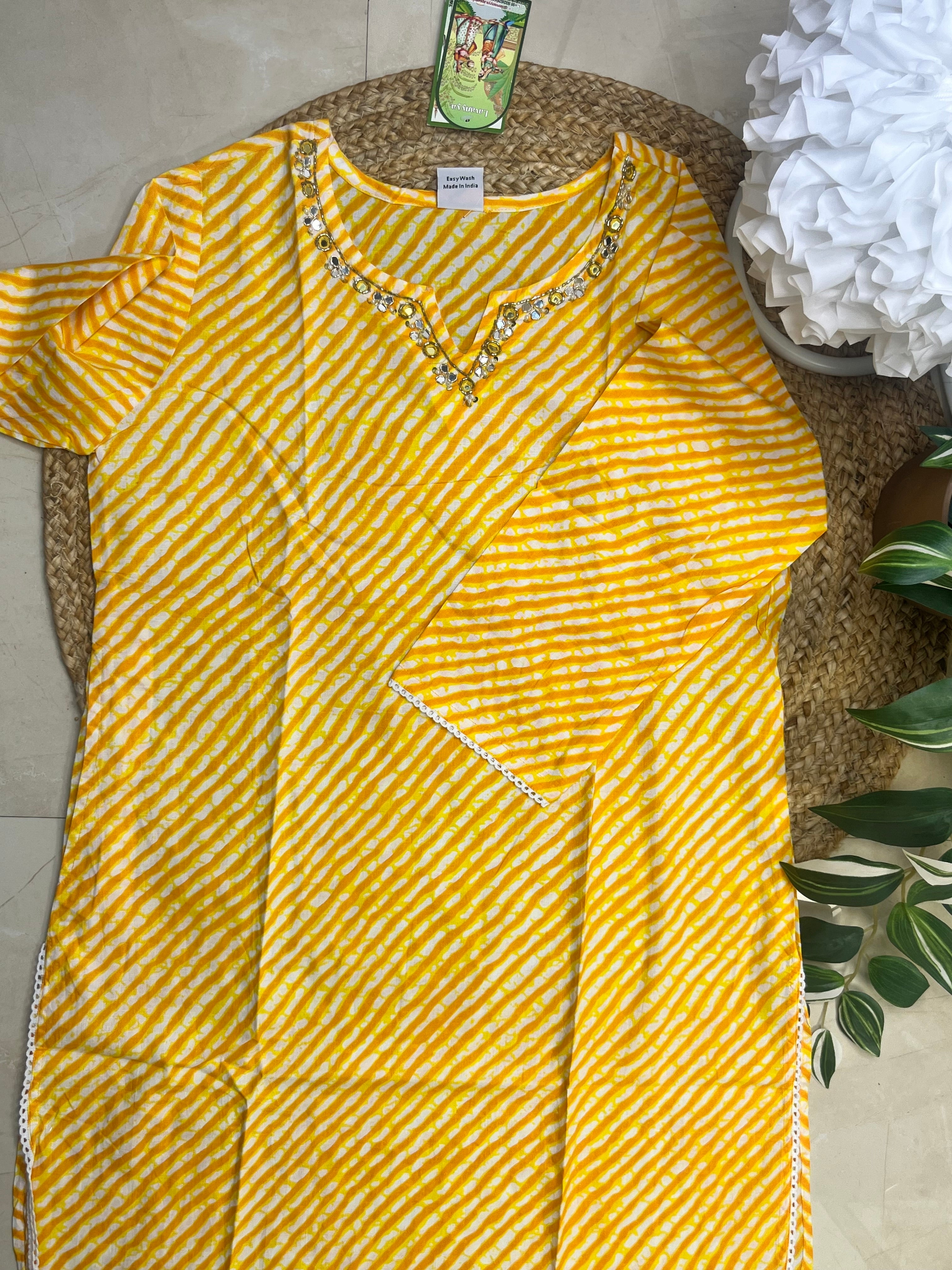 Yellow Stripe Co-ord Set