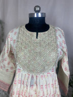 Mihika Ivory Rose Cotton 3 Pcs Suit Set