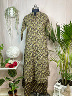 Niyati Olive Brown Cotton 3 Pcs Suit Set