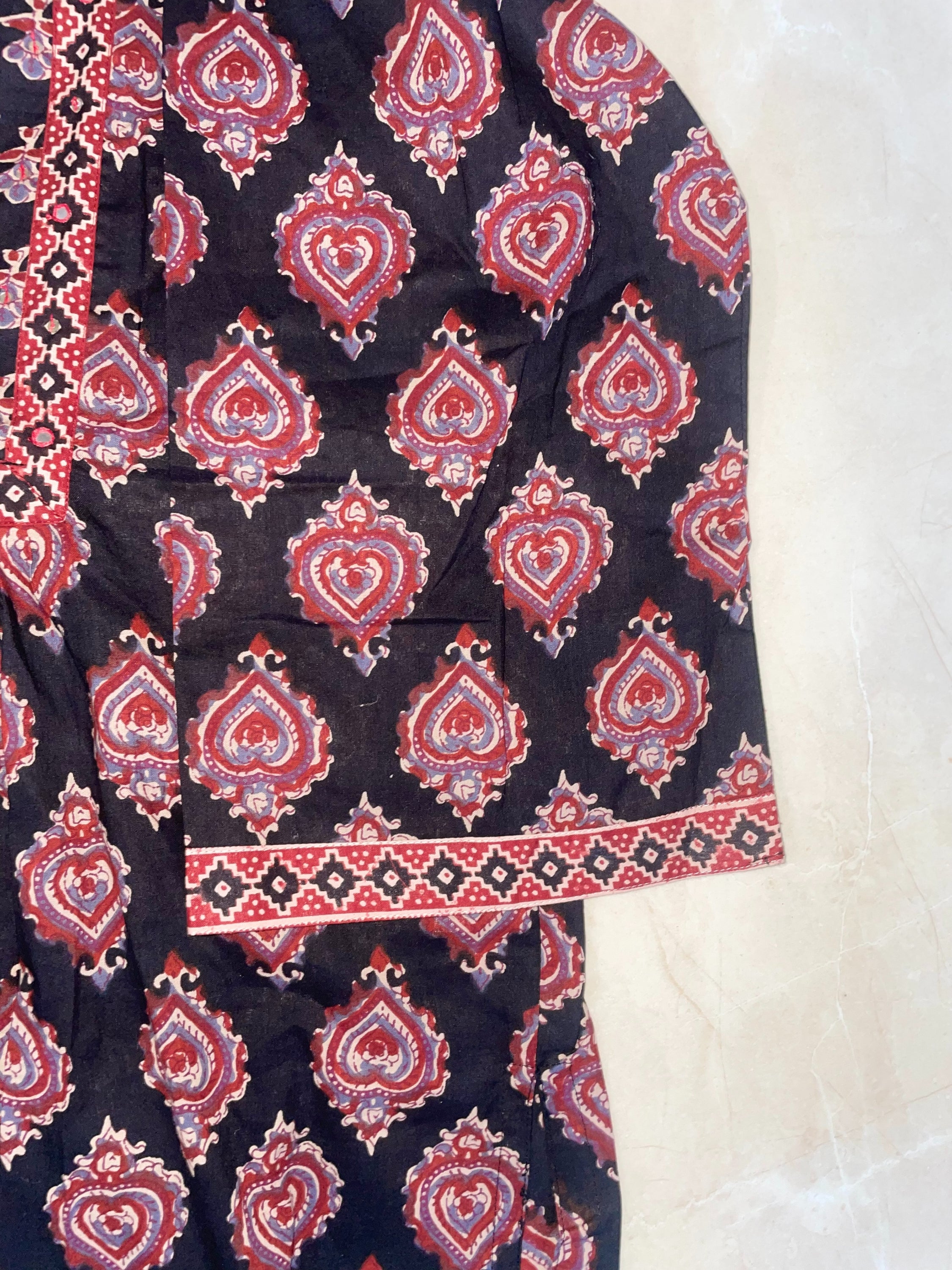 Midnight Paisley Short Kurti