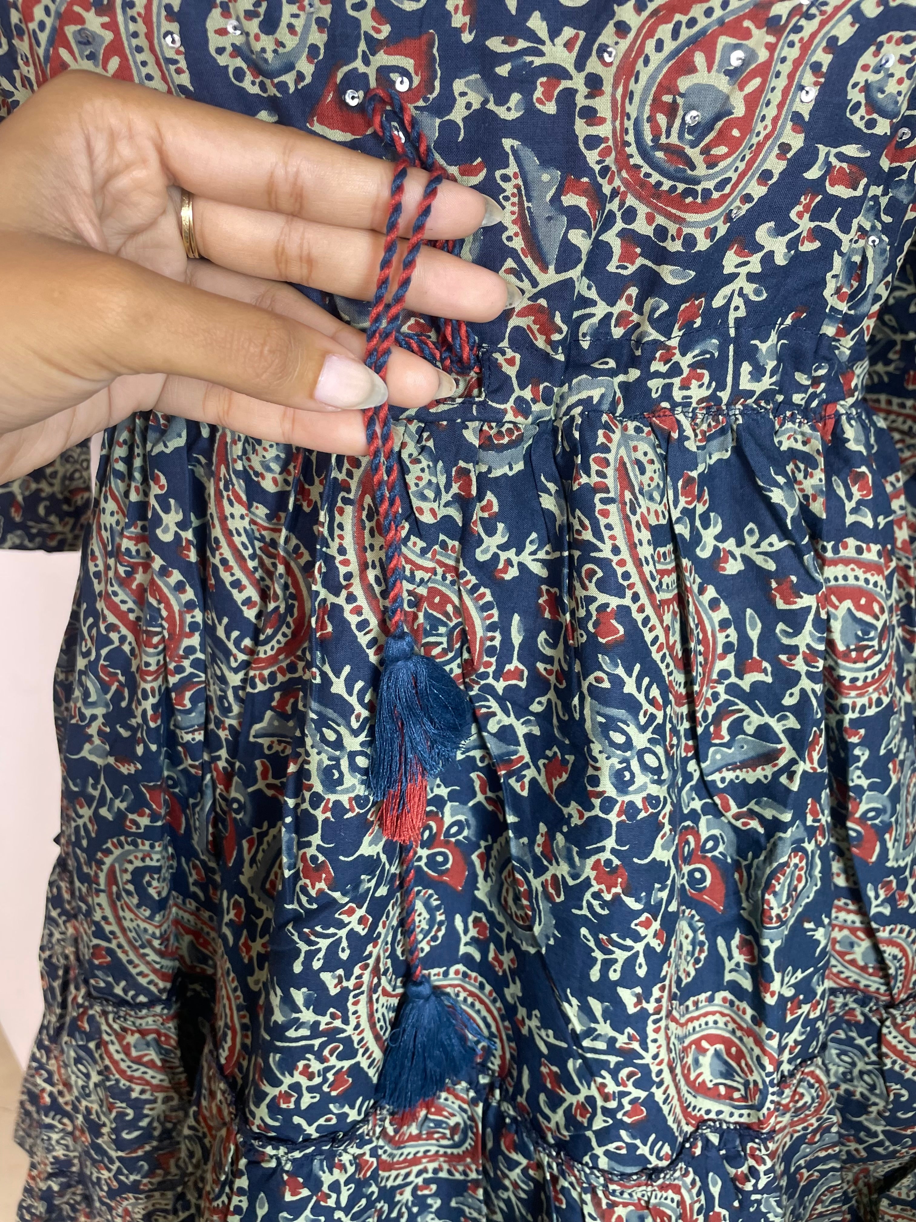 Midnight Paisley Dress