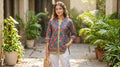 Emerald Gulmohar Hand Block Cotton Short Kurti