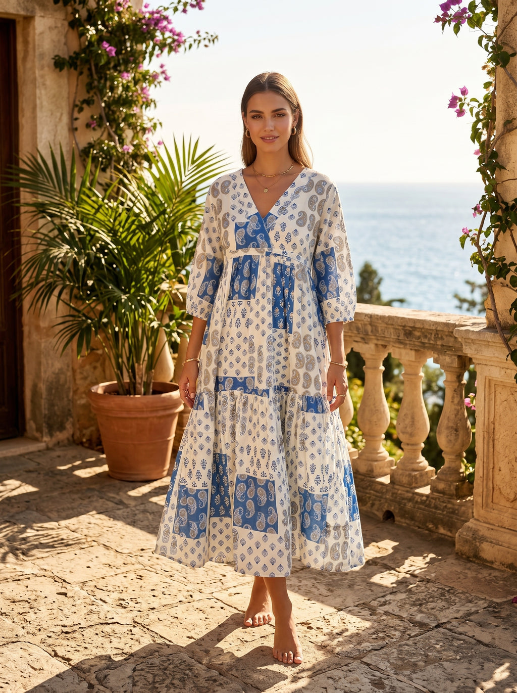 Ocean Maxi 'FREE SIZE' Dress
