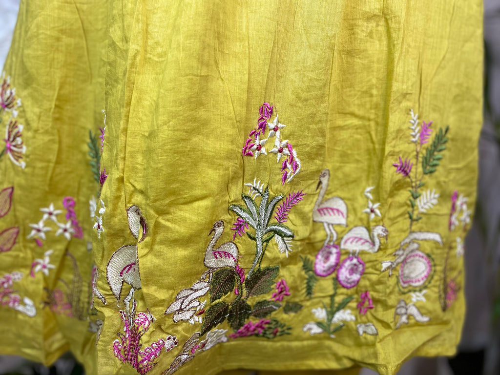 Viha Lime Bloom Mal Mal Cotton 3 Pcs Suit Set