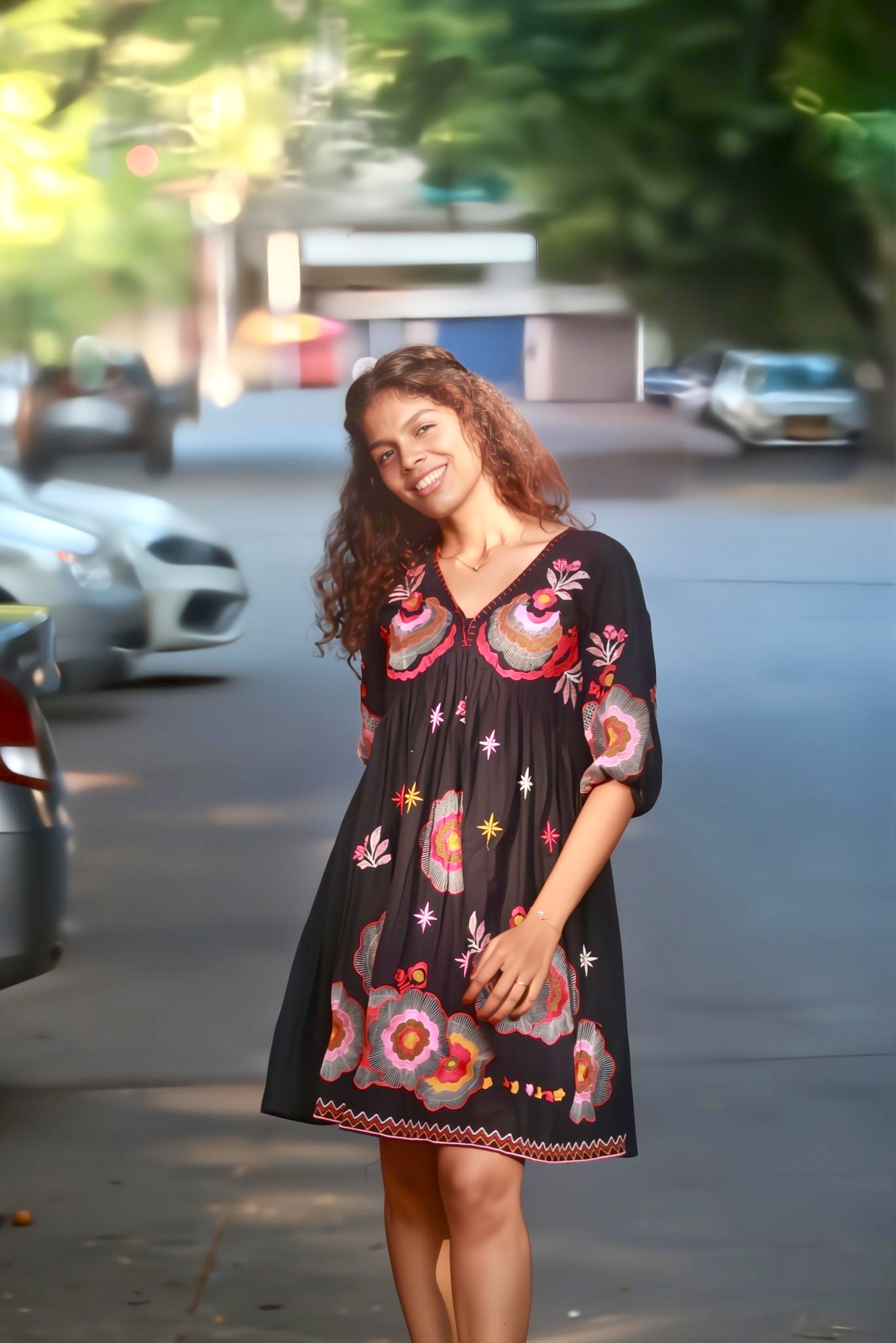 Midnight Flower Dress
