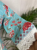 Aaira Aqua Bloom  3 Pcs Suit Set
