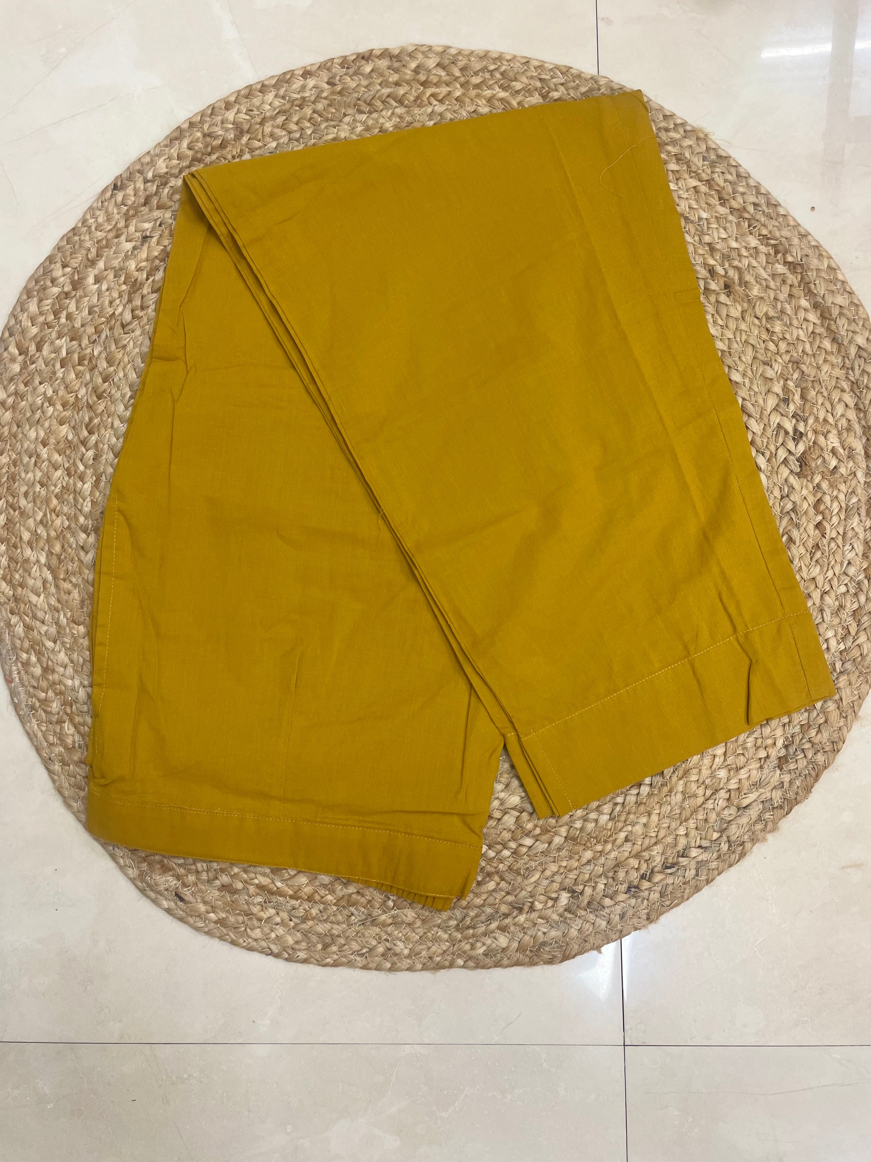 Mahi Mustard Circle Cotton 3 Pcs Suit Set