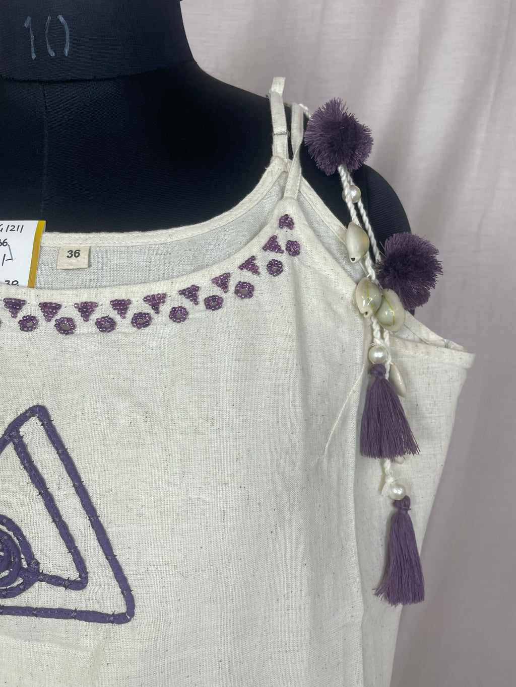 Urvi Ivory & Plum 3-Piece Spaghetti  Set