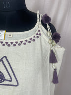 Urvi Ivory & Plum 3-Piece Spaghetti  Set