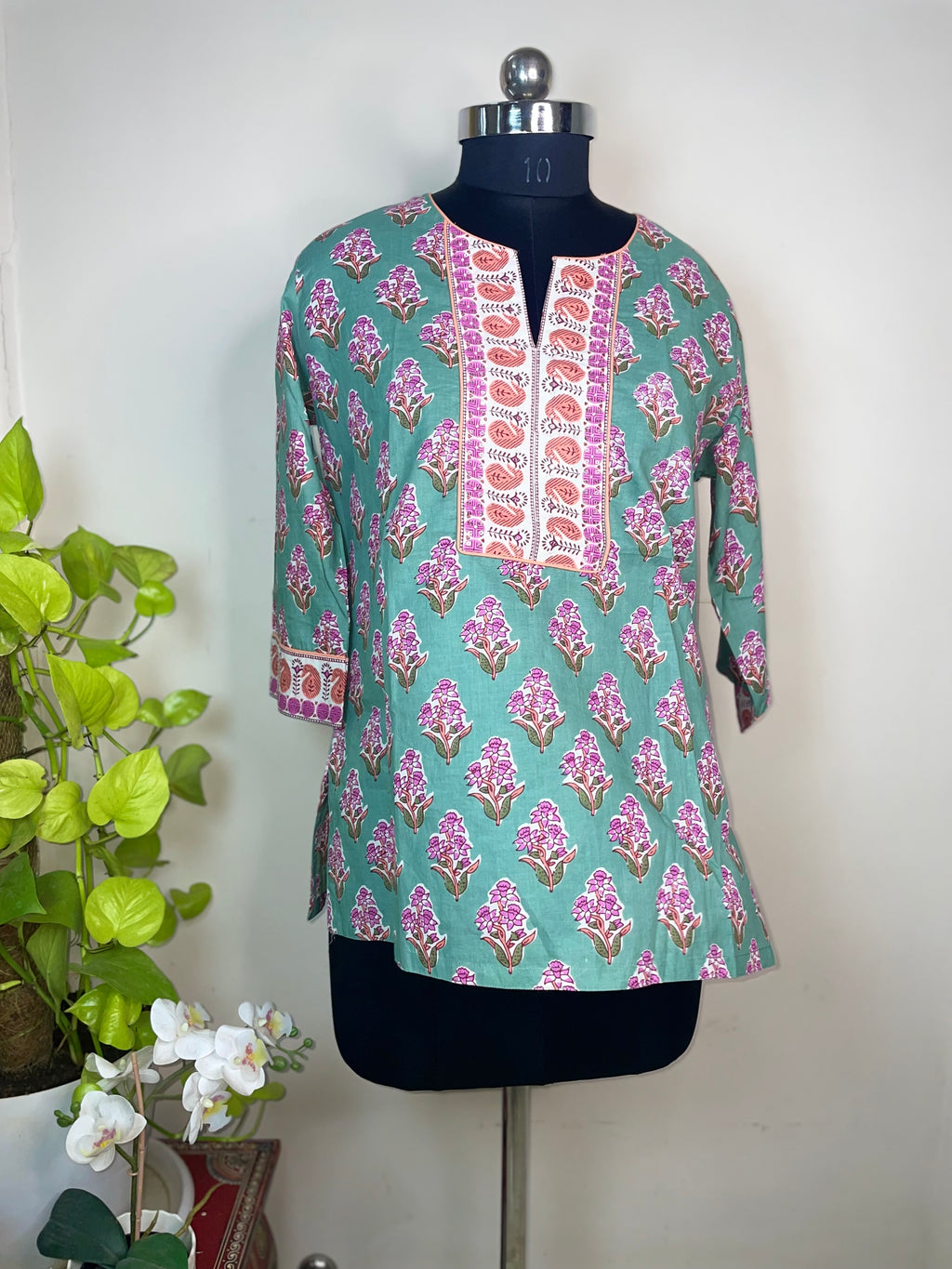 Mint Bloom Short Kurti