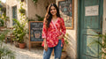 Coral Bloom Short Kurti