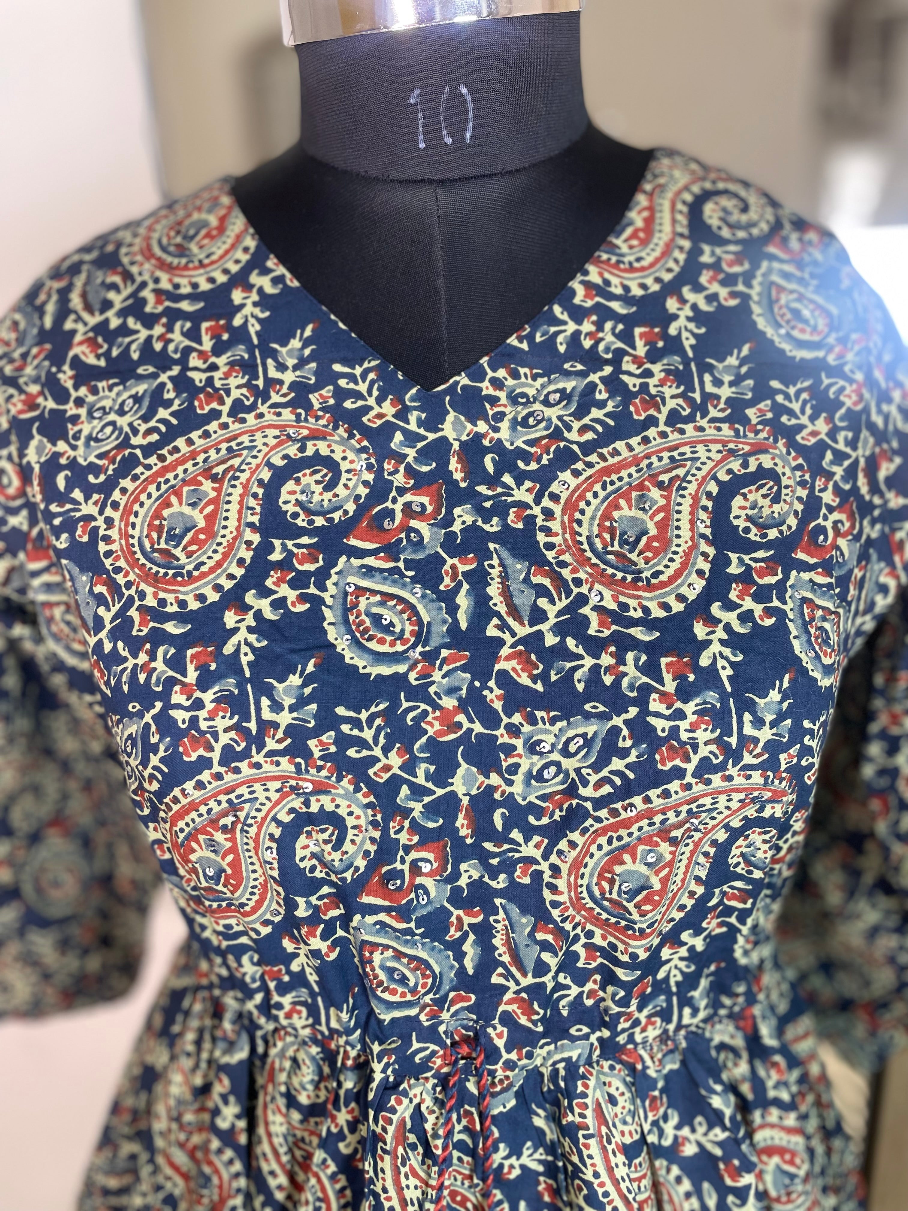 Midnight Paisley Dress