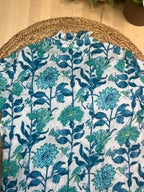 Aqua Bloom Shirt Kurti