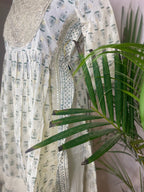 Manya Ivory Sage  Cotton 3 Pcs Suit Set