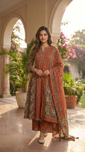 Aarna Terracotta Paisley Cotton 3 Pcs Suit Set