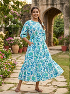 Aqua Garden Dress