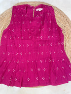 Rani Pink Hand Block Cotton Skirt Set