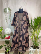 Kaira Rust Noir 3 Pcs Suit Set