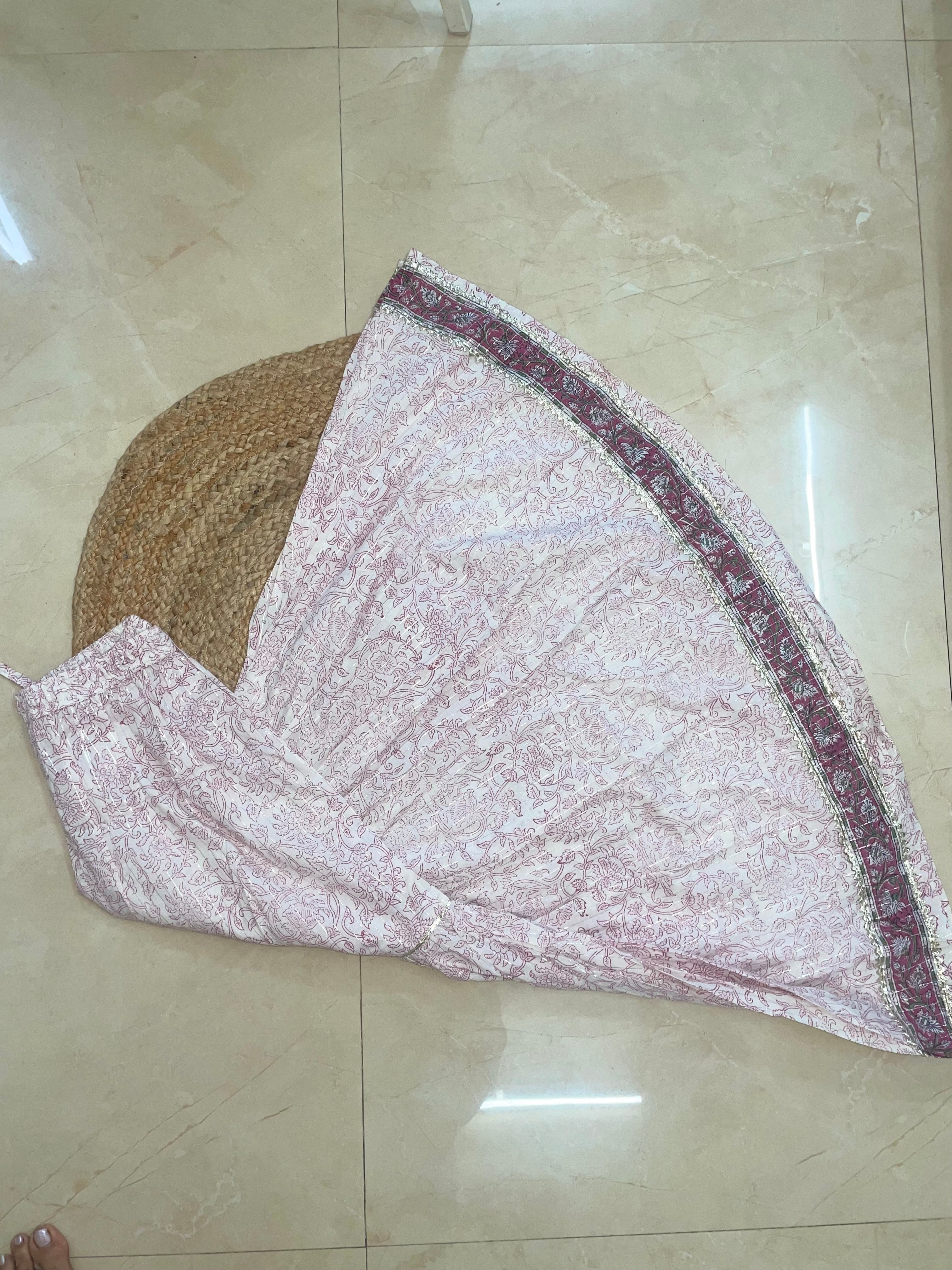 Mira Ivory Pink  Sharara 3 Pcs Suit Set