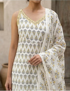 Radhvi Ivory Yellow 3-Piece Crop-Salwar Set