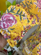 Yellow Bloom Top, Short Kurti