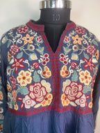Midnight Flower Short Kurti