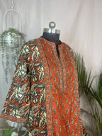 Aarna Terracotta Paisley Cotton 3 Pcs Suit Set