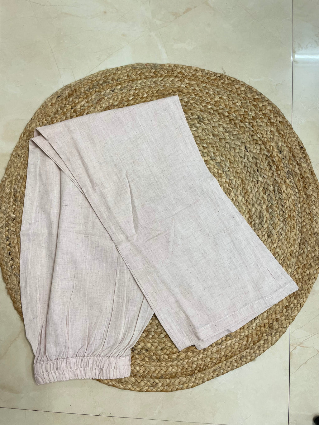 Ridhi Ivory Pink Cotton 3 Pcs Suit Set