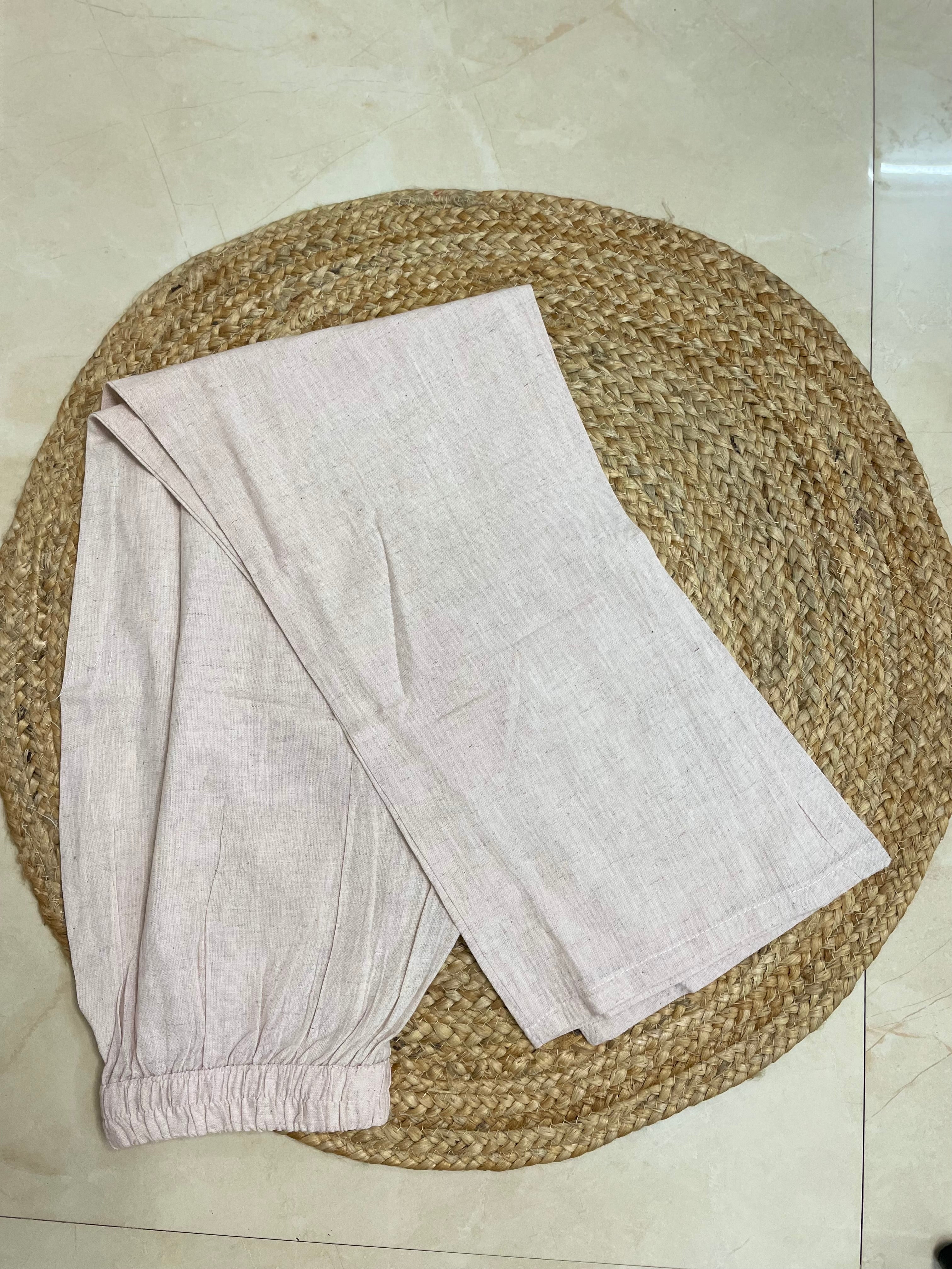 Ridhi Ivory Pink Cotton 3 Pcs Suit Set