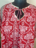 Cherry Red Pop Short Kurti