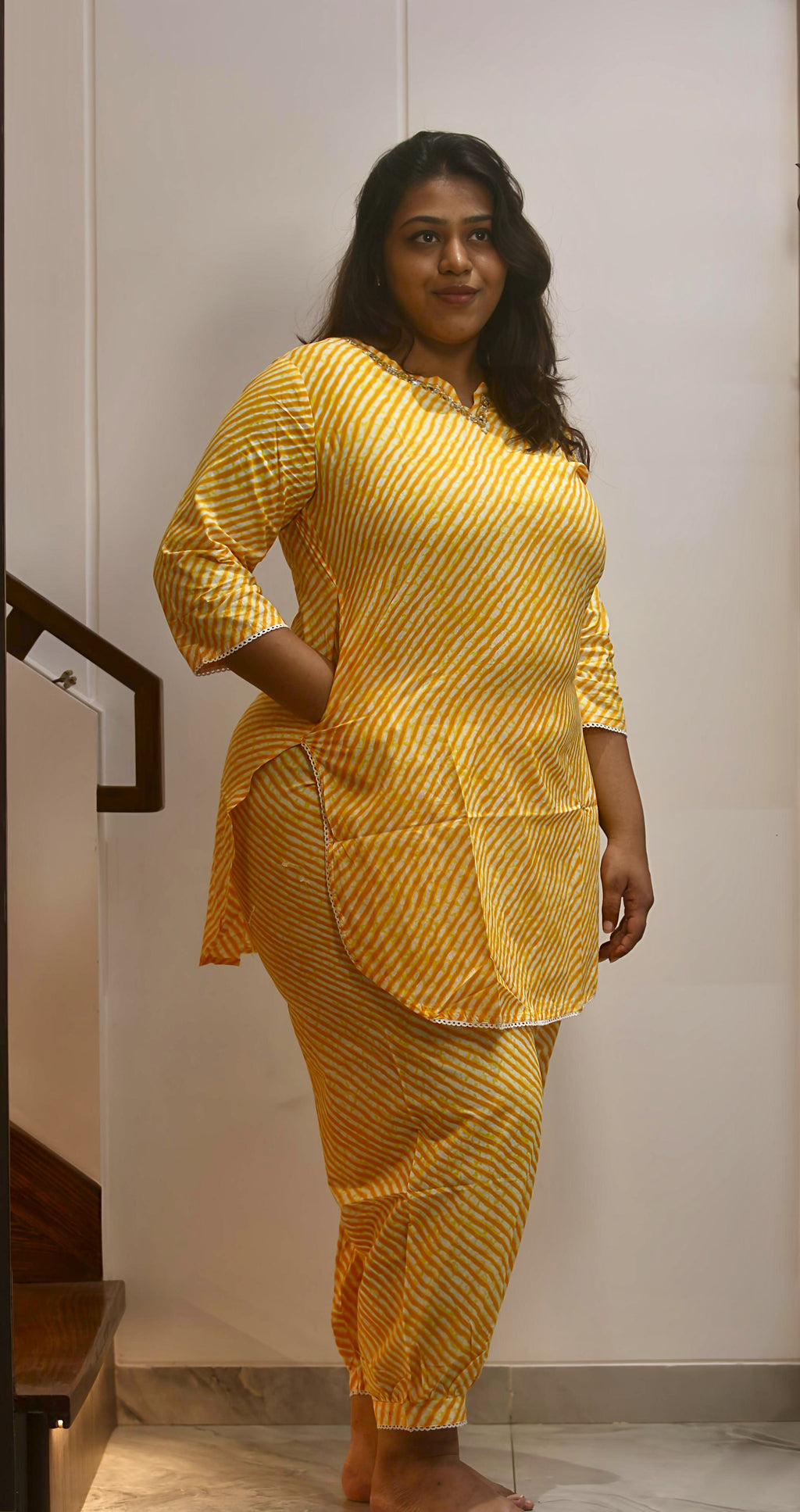 Yellow Stripe Co-ord Set