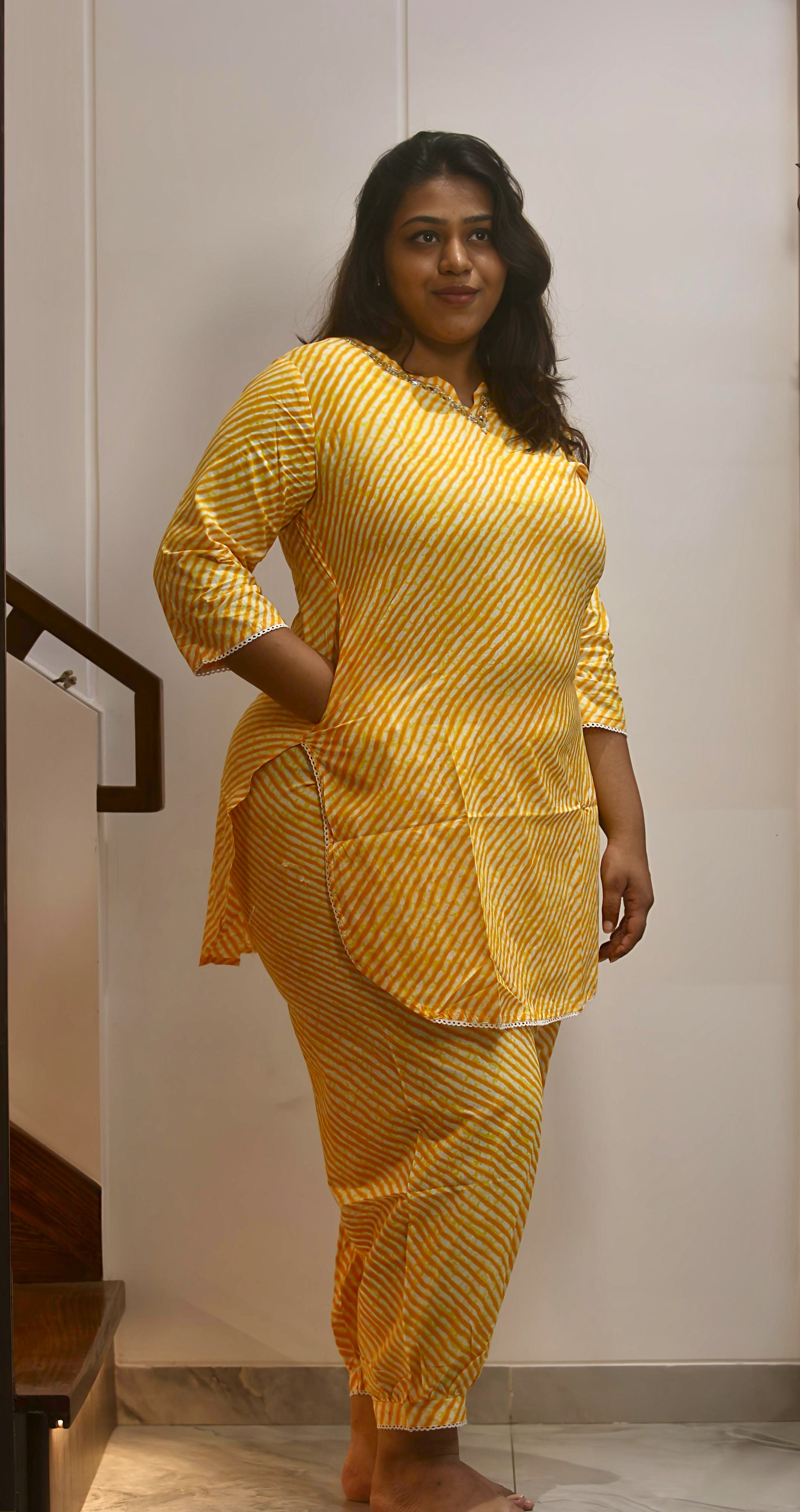 Yellow Stripe Co-ord Set