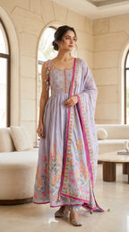 Vanya Lavender Spaghetti Dress Set