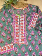 Mint Bloom Short Kurti