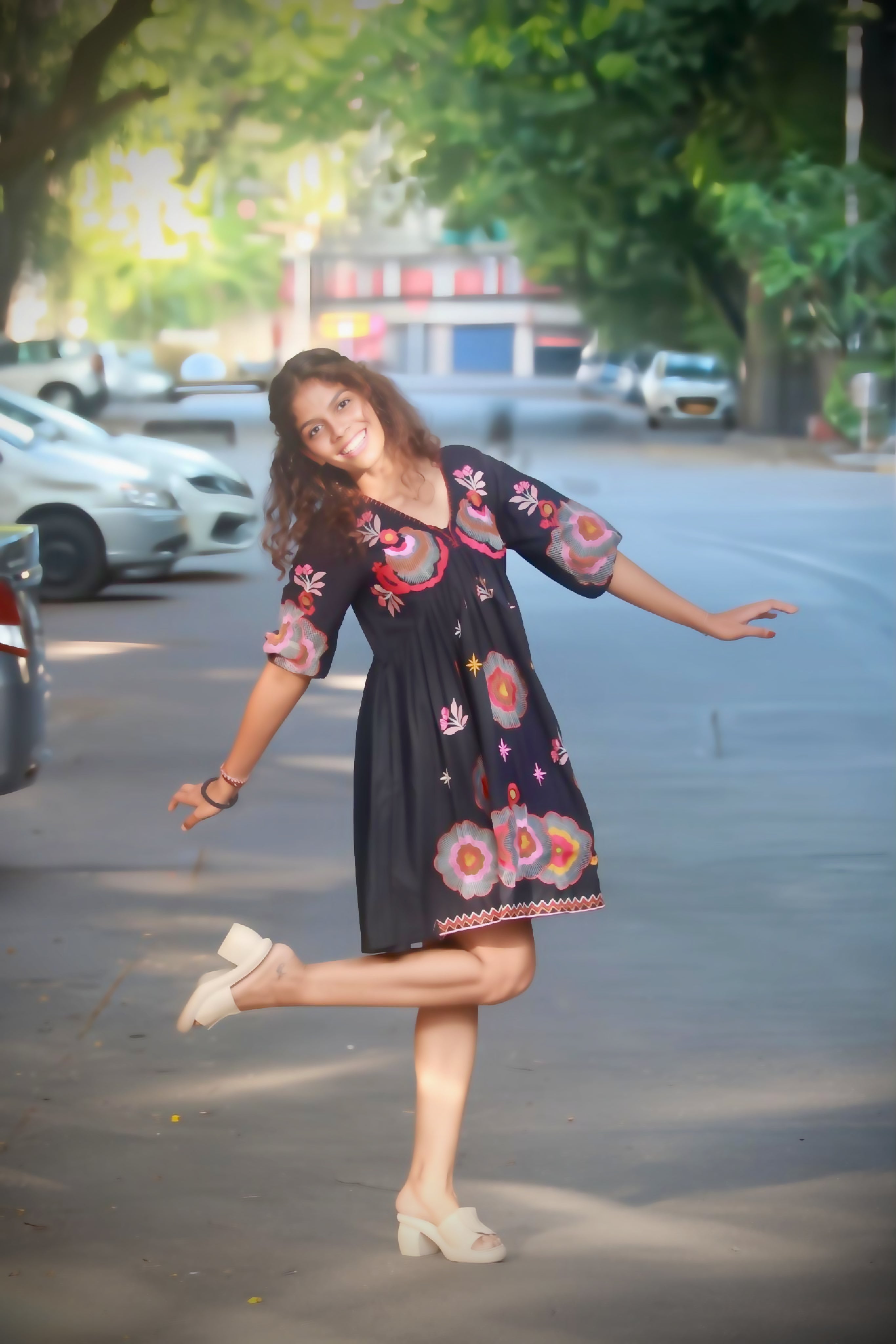 Midnight Flower Dress