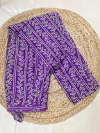 Saachi Purple Bandhani Cotton 3 Pcs Suit Set