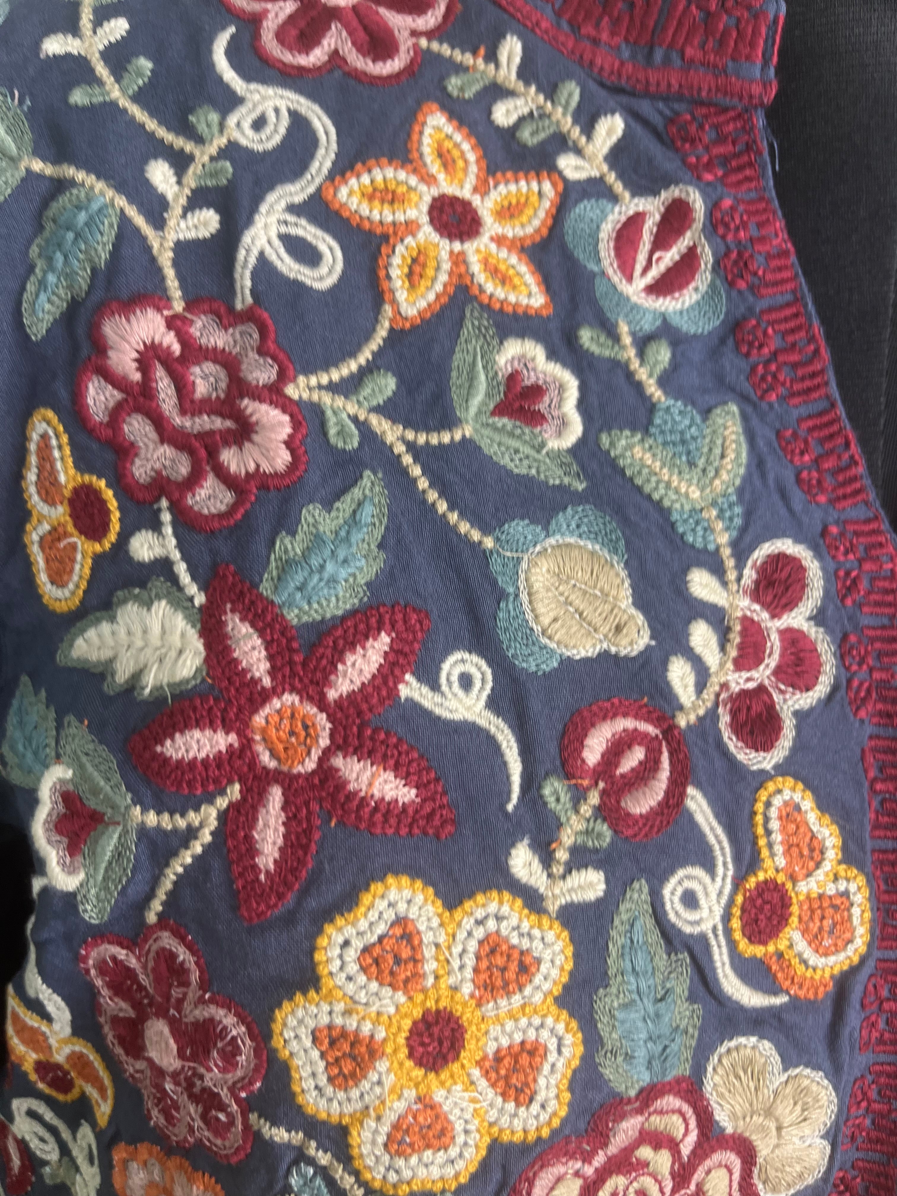 Midnight Flower Short Kurti