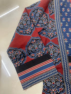 Red Ajrakh Short Kurti