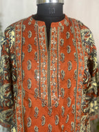 Aarna Terracotta Paisley Cotton 3 Pcs Suit Set
