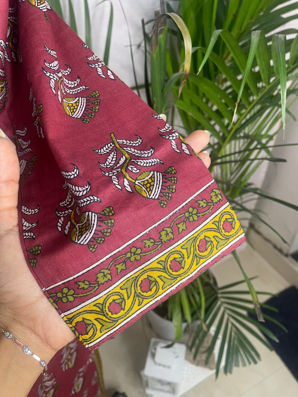 Kavisha Rust Rose Cotton 3 Pcs Suit Set