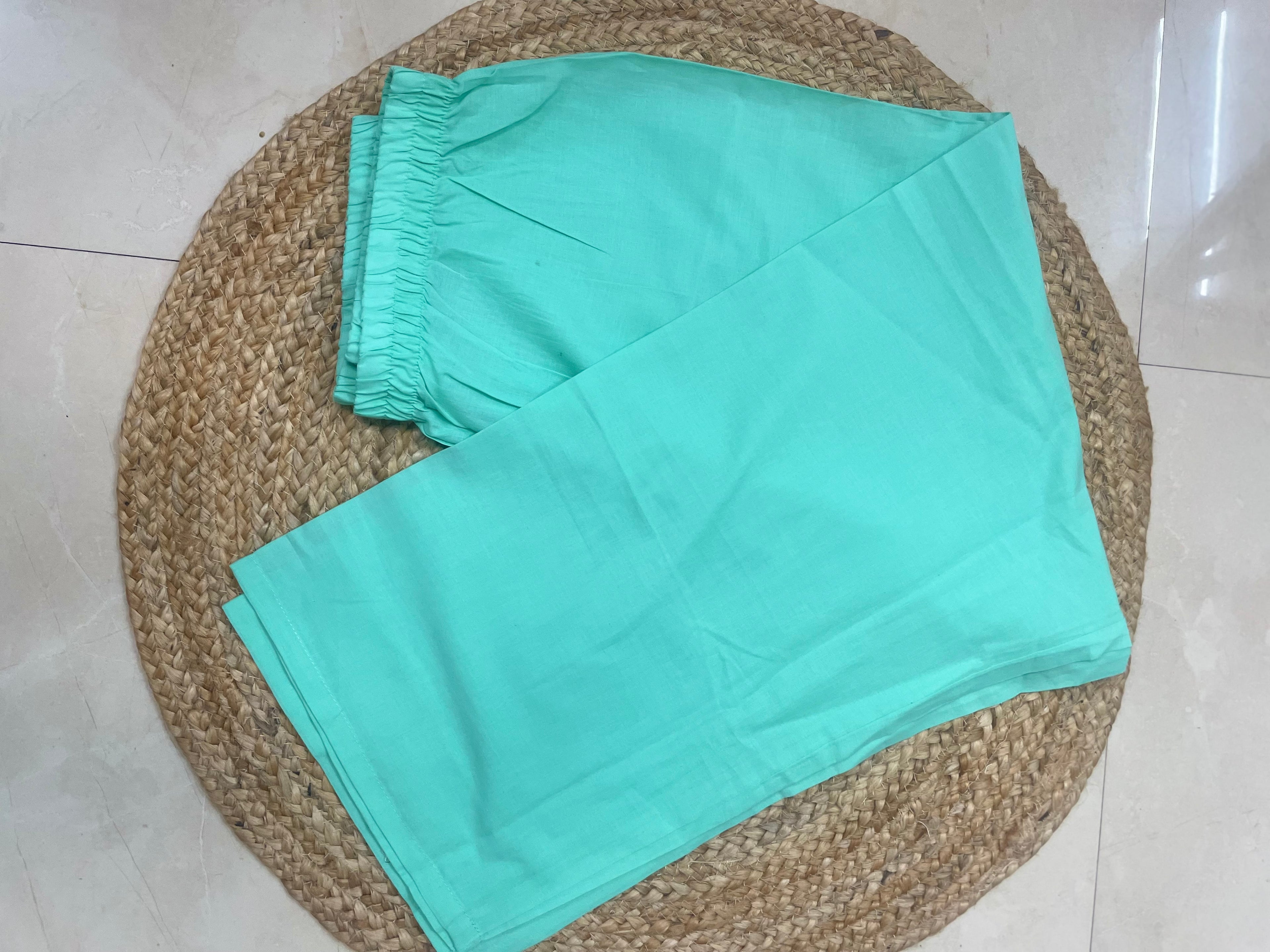Dhruvi Mint Lemon Cotton 3 Pcs Suit Set