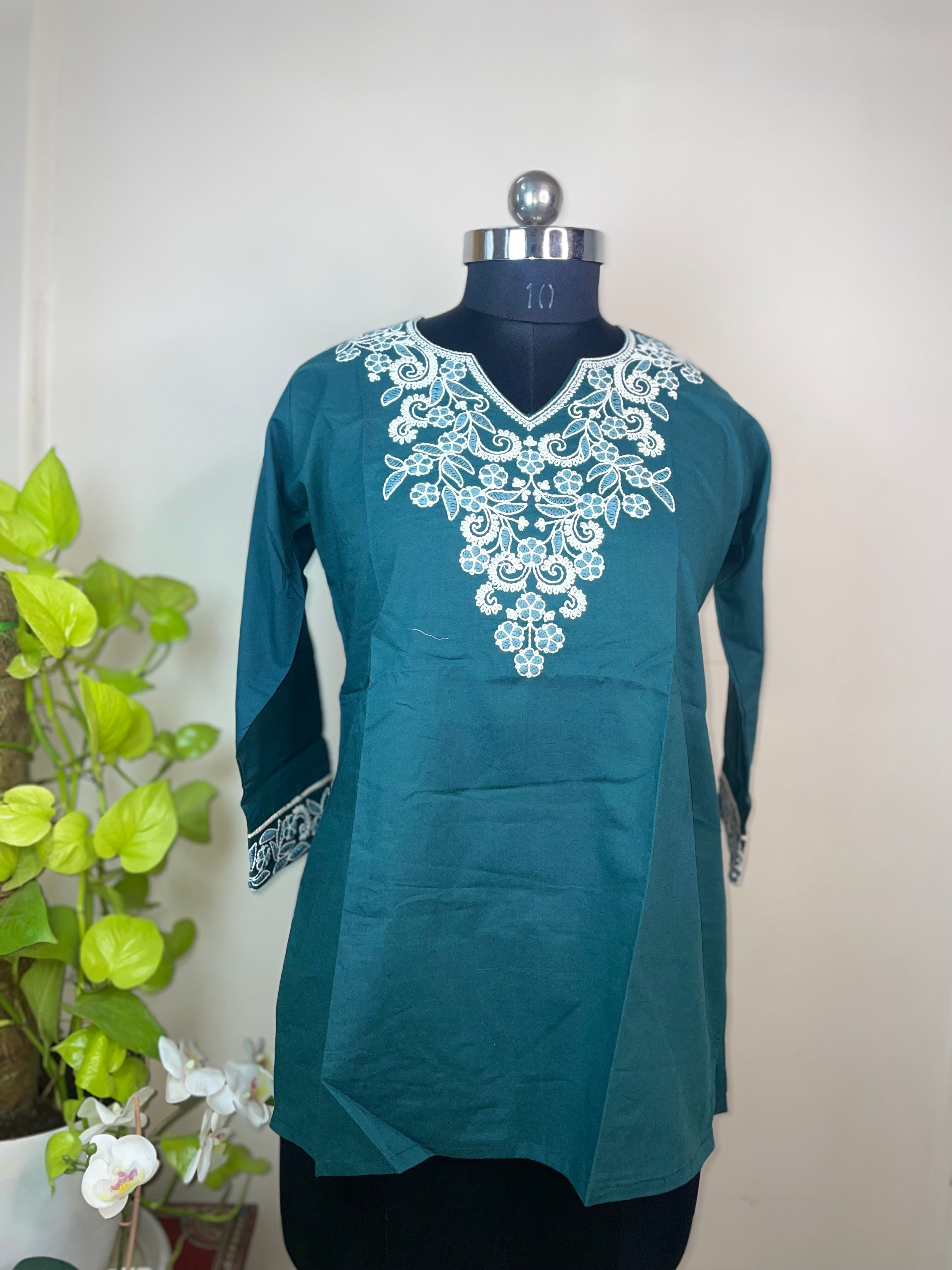 The Teal Edit Short Kurti