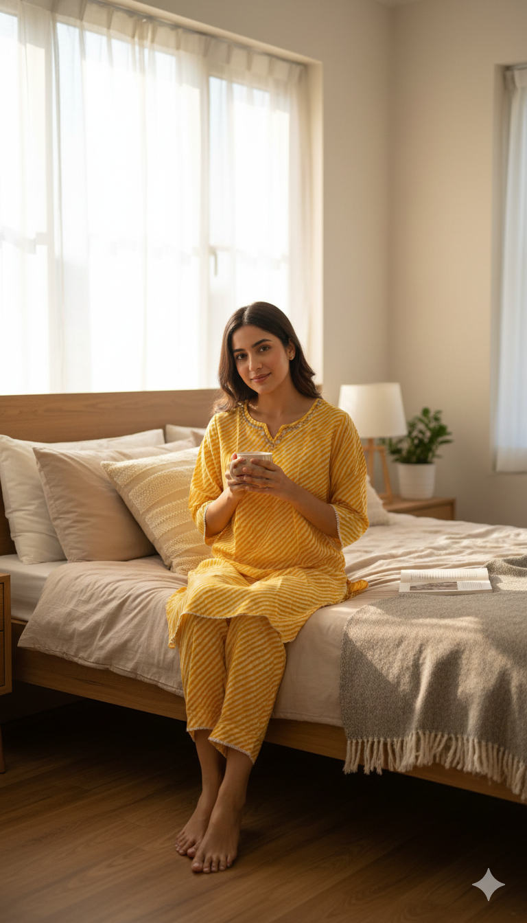 Yellow Stripe Co-ord Set