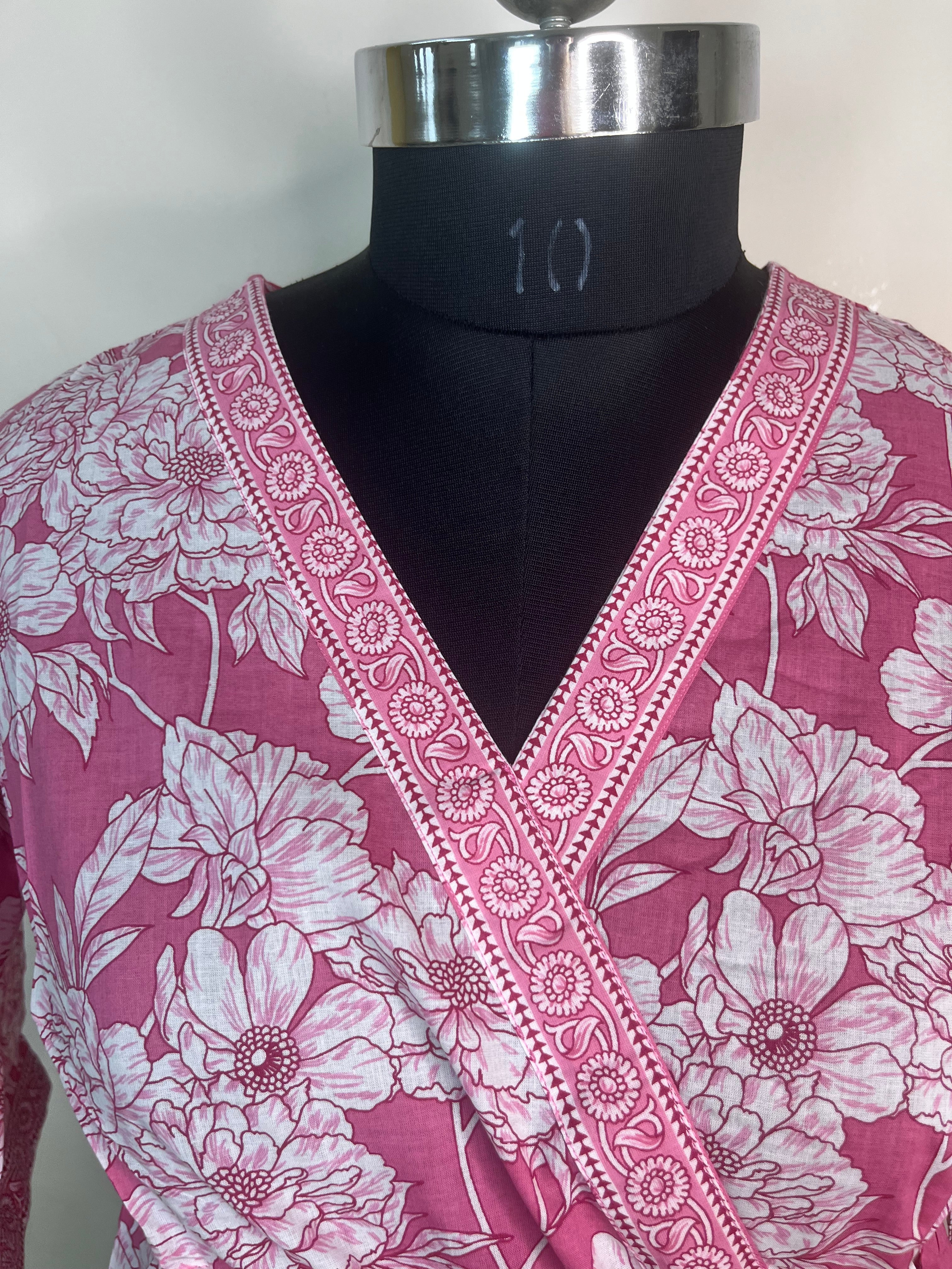 Pink Bloom Short Kurti