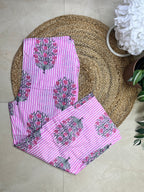 Pink Stripped Floral Co-ord Set