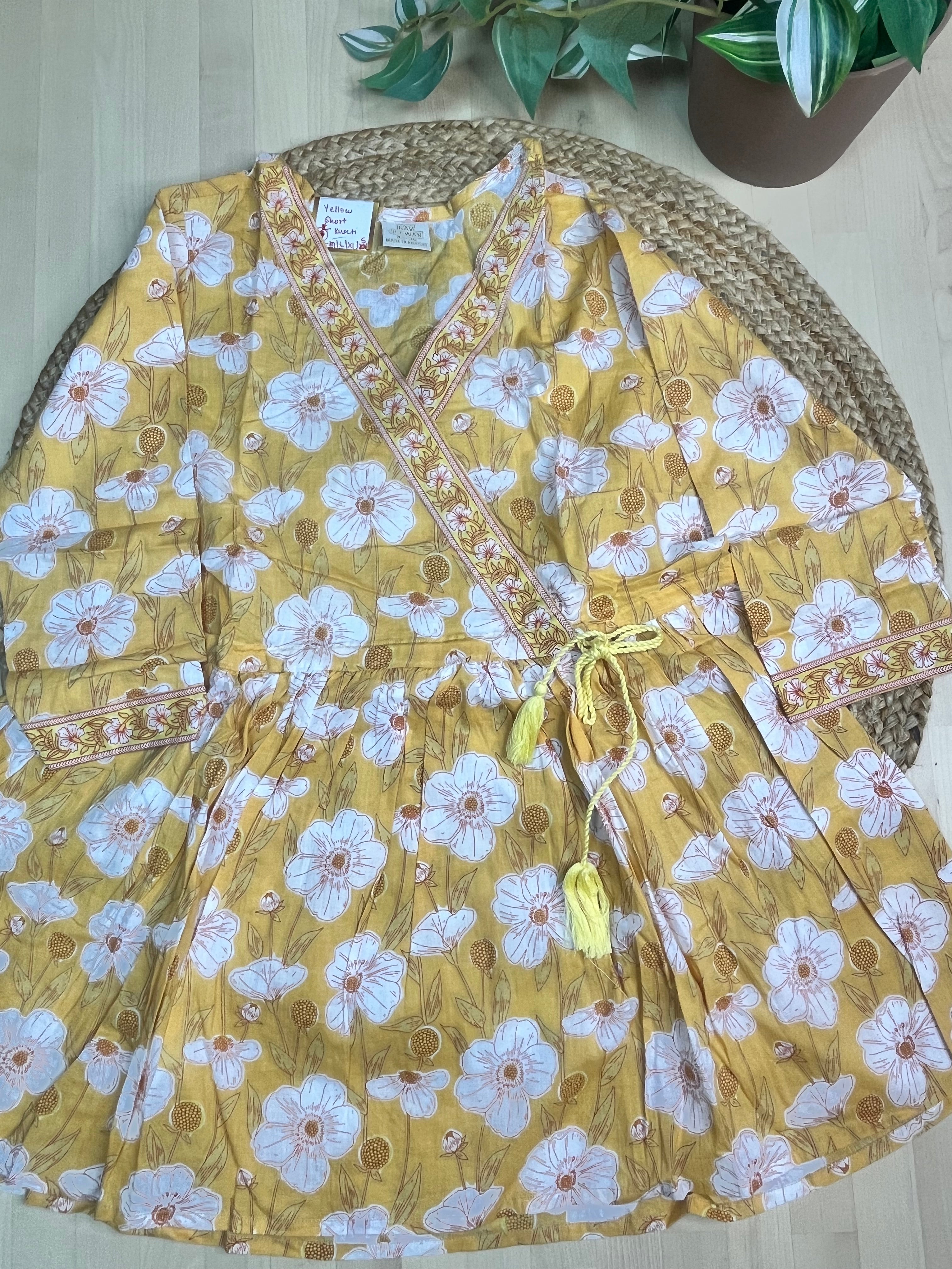 Sunshine Bloom Short Kurti