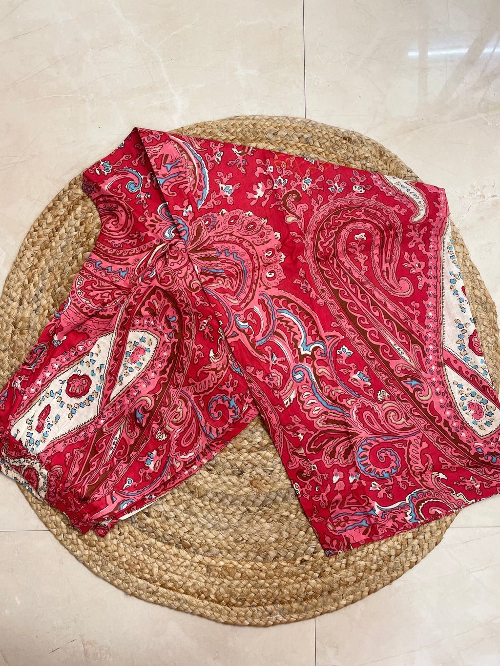 Riddhi Red Paisley 3-Piece Spaghetti  Set