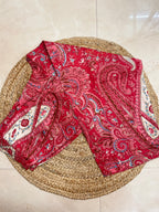 Riddhi Red Paisley 3-Piece Spaghetti  Set