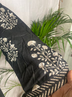 Hetvi Charcoal Bloom Cotton 3 Pcs Suit Set