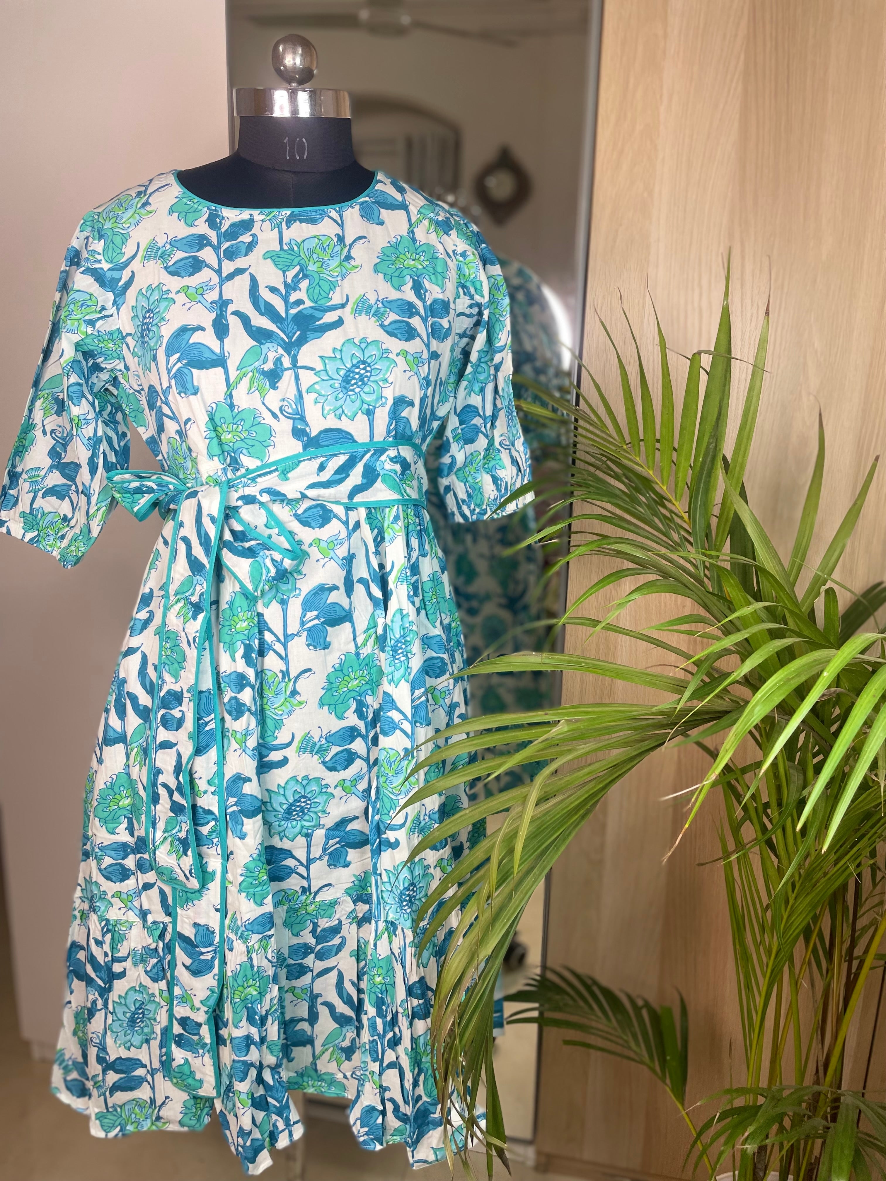 Aqua Garden Dress